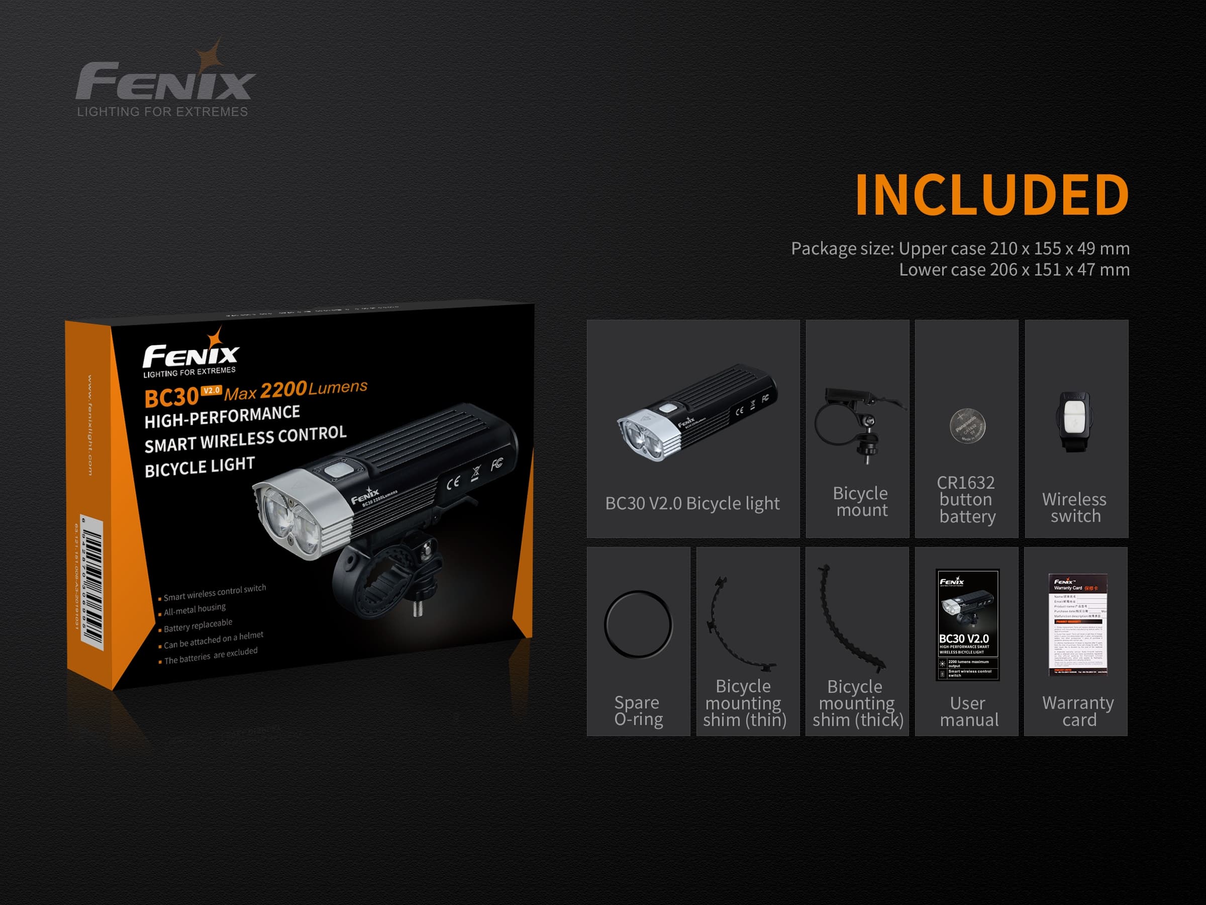 Fenix BC30 V2.0 jalgrattalamp